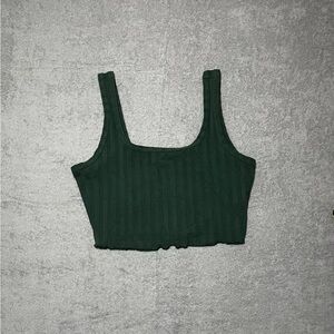 Offline By Aerie Dark Green Tank Top